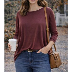 Bar 111 purple draped dolman sleeve top size XS